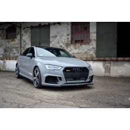 Накладка сплиттер на передний бампер Вариант2 на Audi RS3 8V Sedan